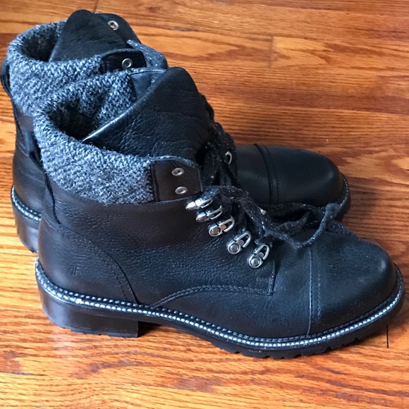 frye samantha hiker black